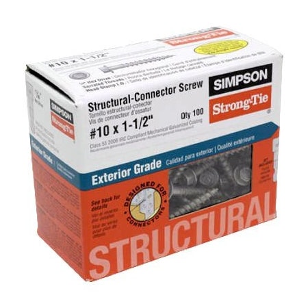 Simpson Strong-Tie 100PK 10x15 Conn Screw SD10112R100